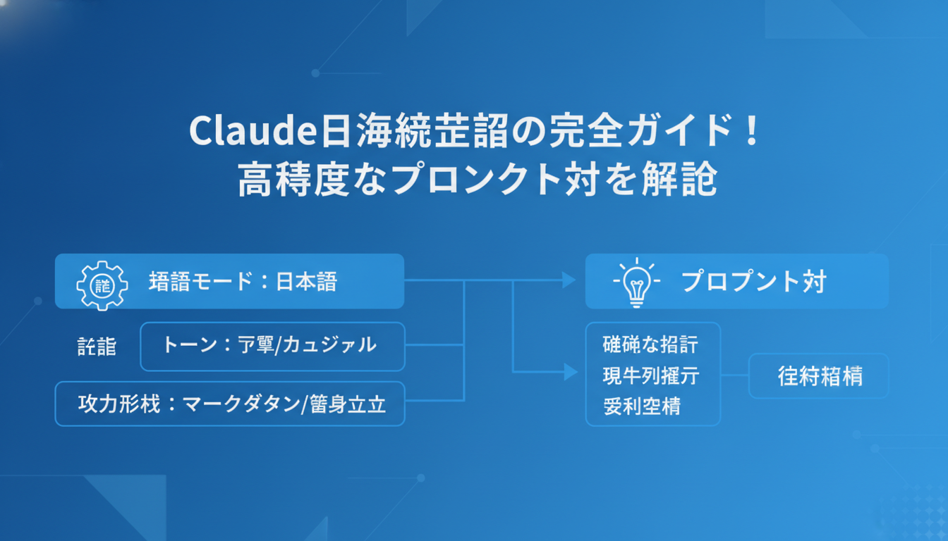 Claude日本語設定の完全ガイド！高精度なプロンプト術を解説