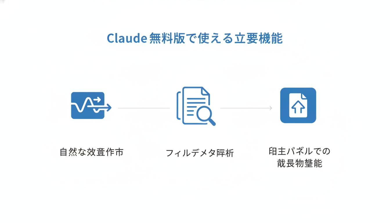 Claude無料版で使える主要機能