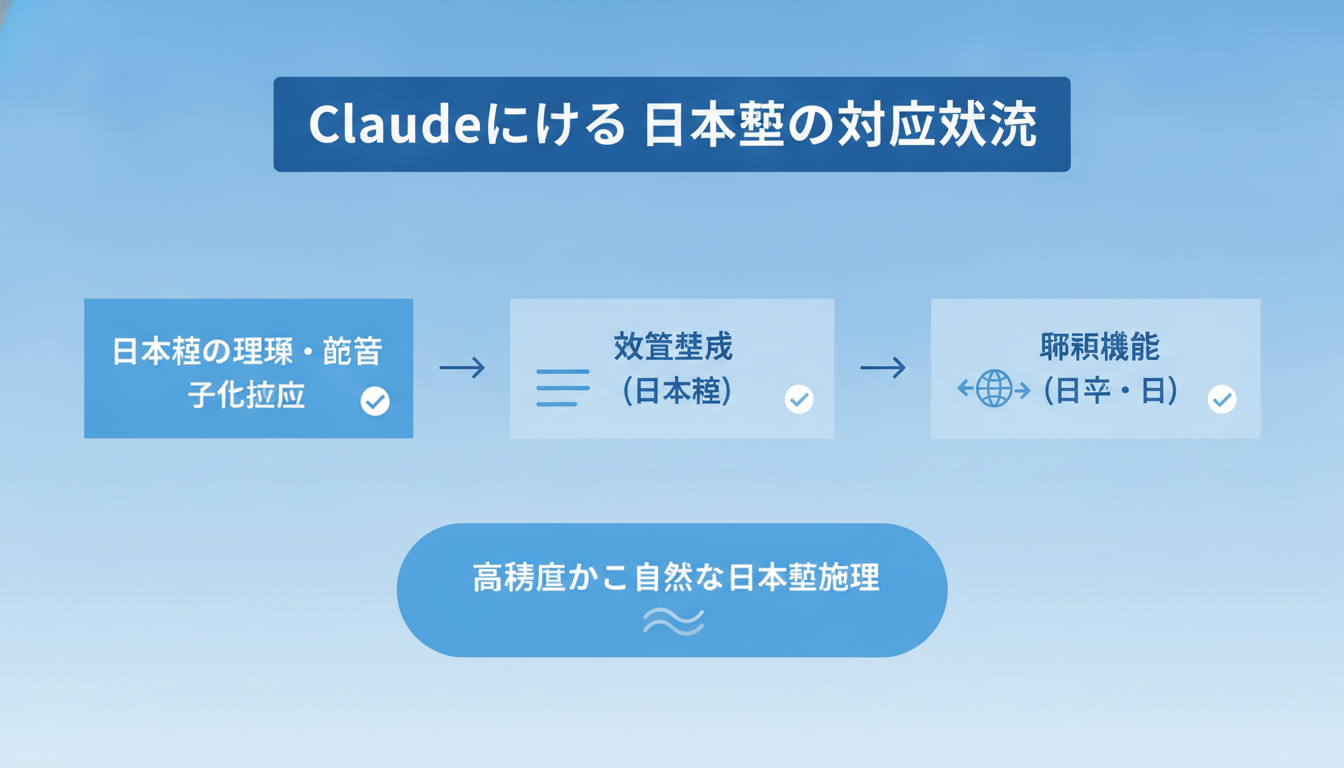 Claudeにおける日本語の対応状況
