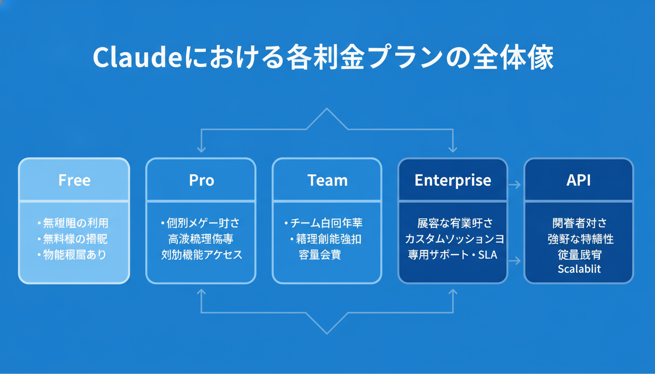 Claudeにおける各料金プランの全体像
