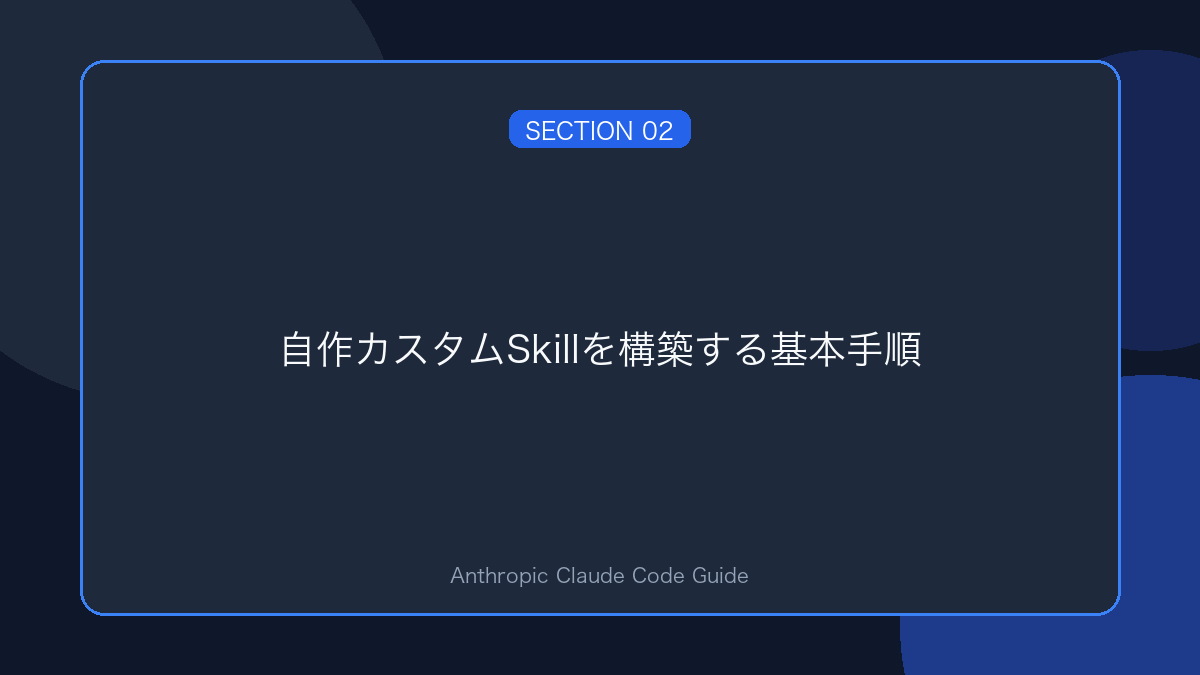 自作カスタムSkillを構築する基本手順