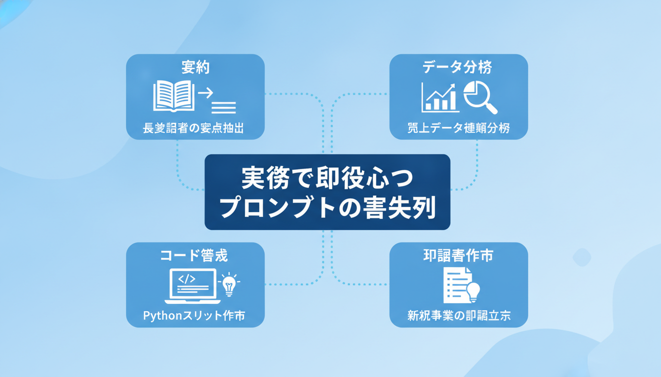 実務で即役立つプロンプトの具体例