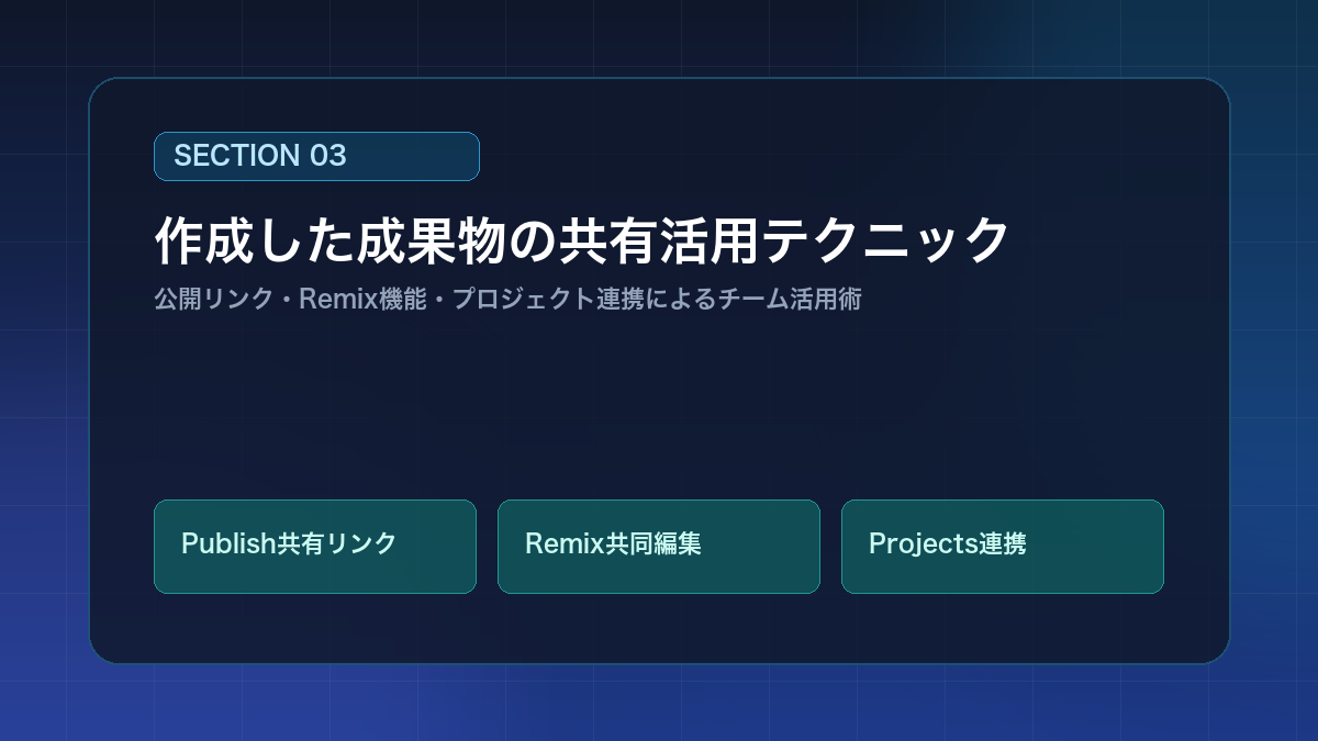 作成した成果物の共有活用テクニック