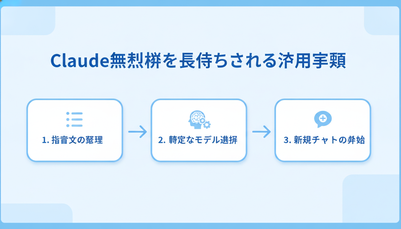 Claude無料枠を長持ちさせる活用手順