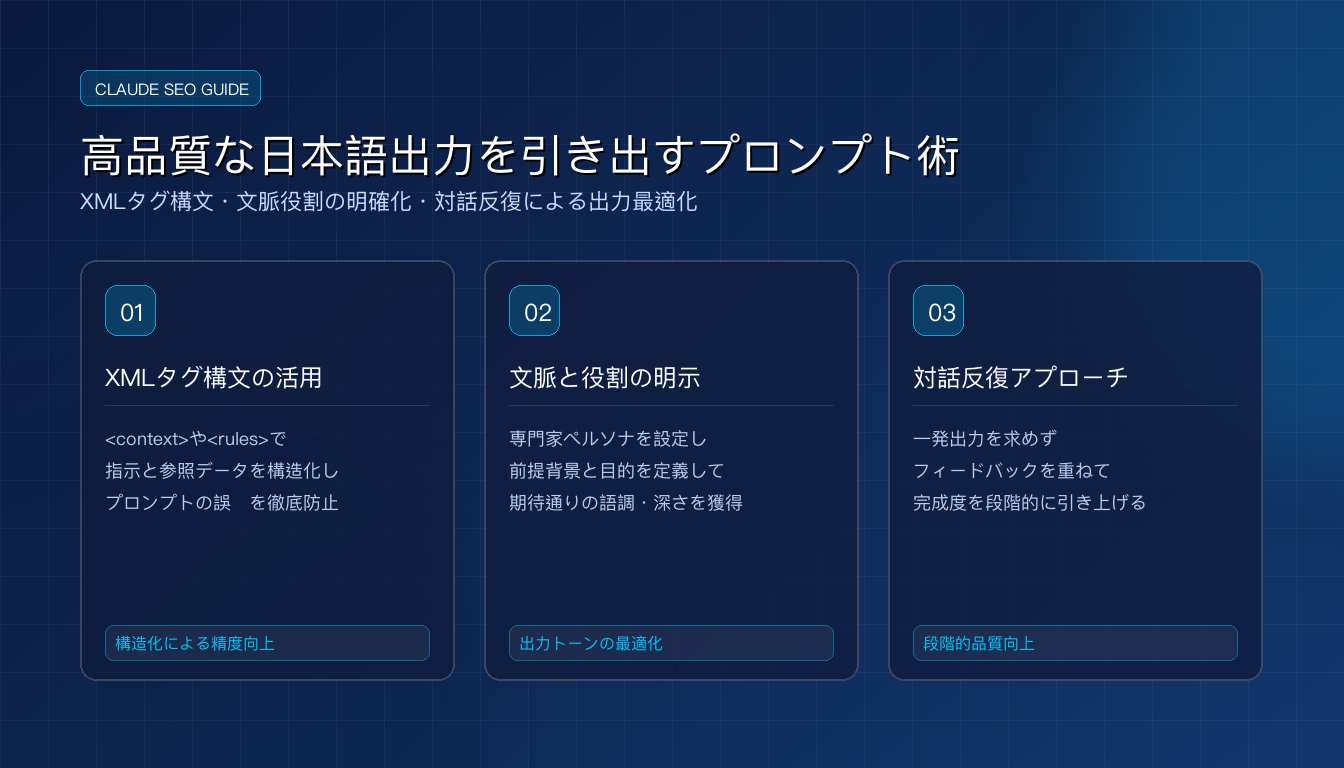 高精度な日本語を出力させるコツ