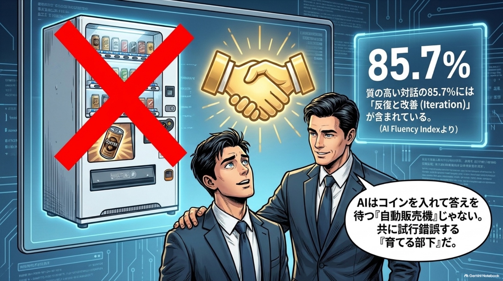 テストの作成と実行 ビジネス漫画 3/12