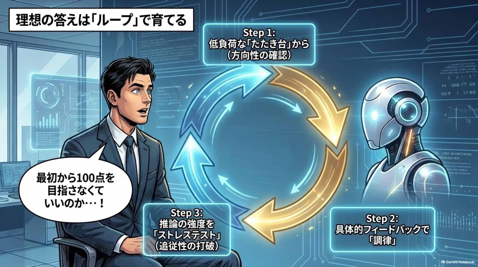 テストの作成と実行 ビジネス漫画 5/12