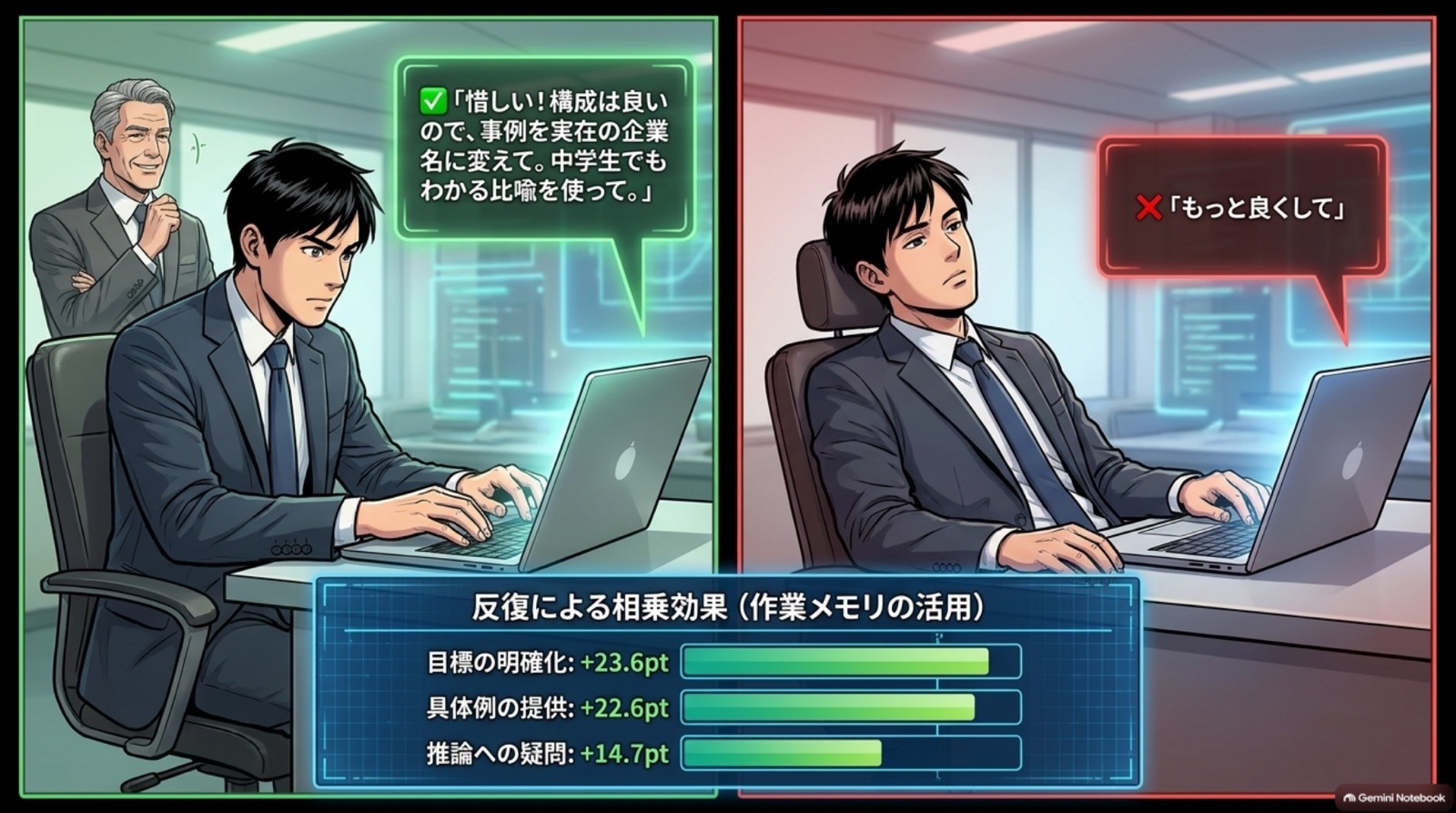 テストの作成と実行 ビジネス漫画 6/12