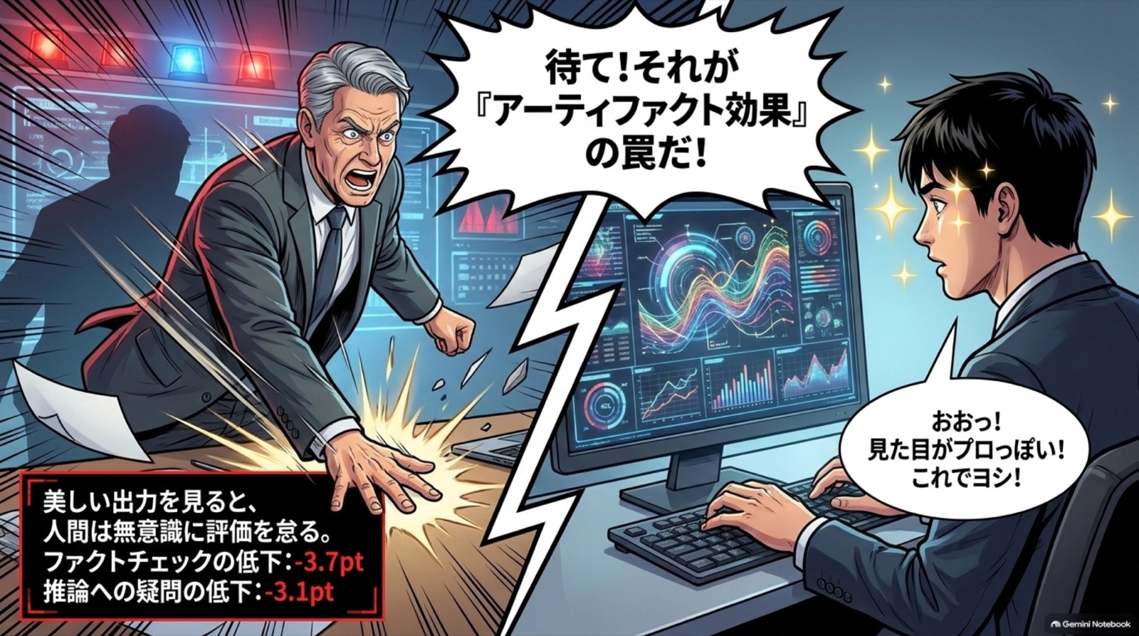 テストの作成と実行 ビジネス漫画 9/12