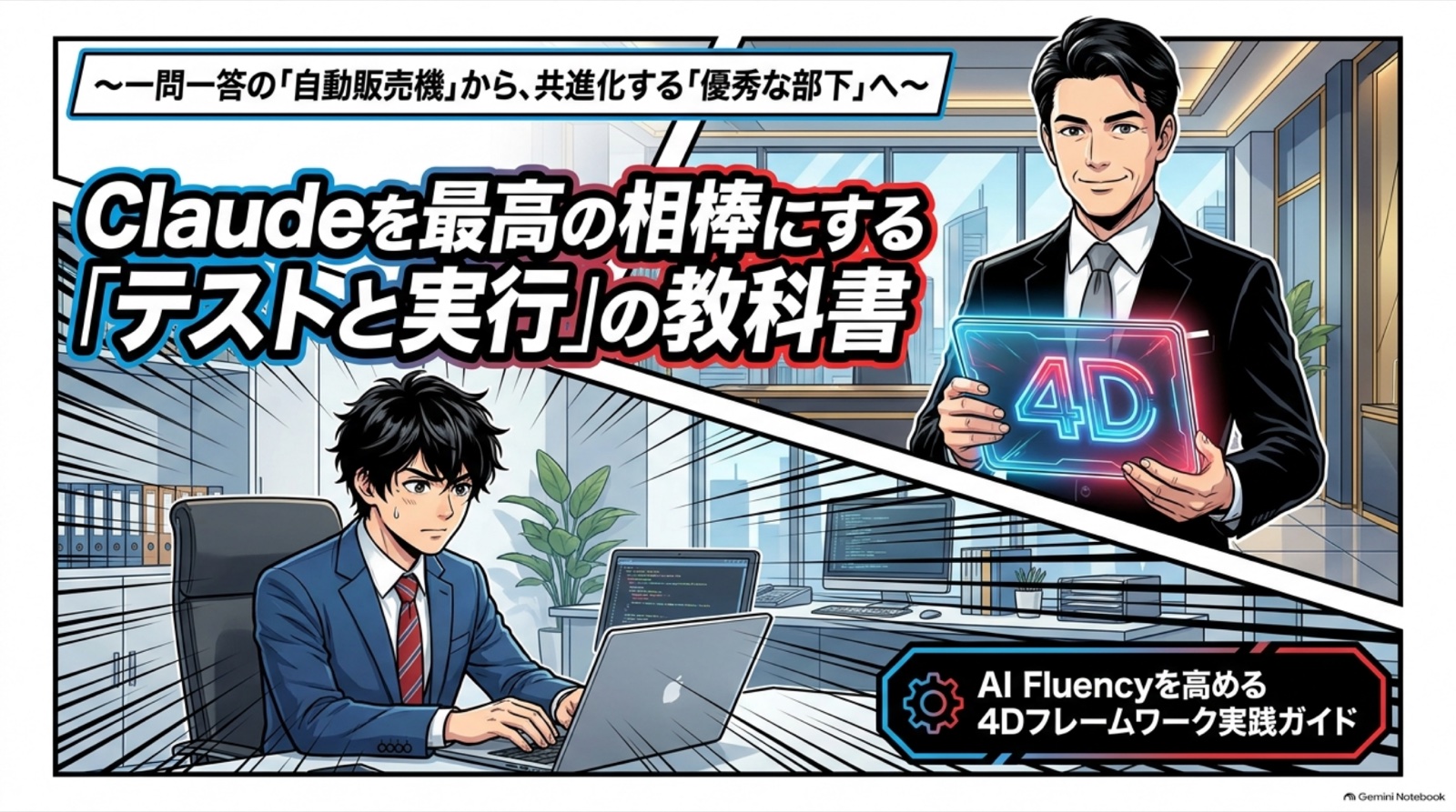 テストと実行（4Dフレームワーク実践） ビジネス漫画 1/13