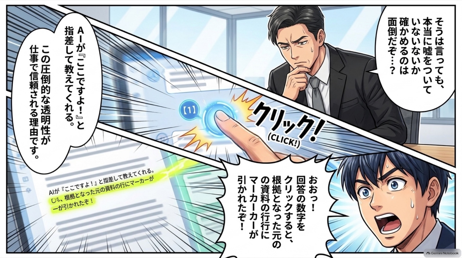 NotebookLMの基本操作 ビジネス漫画 7/13