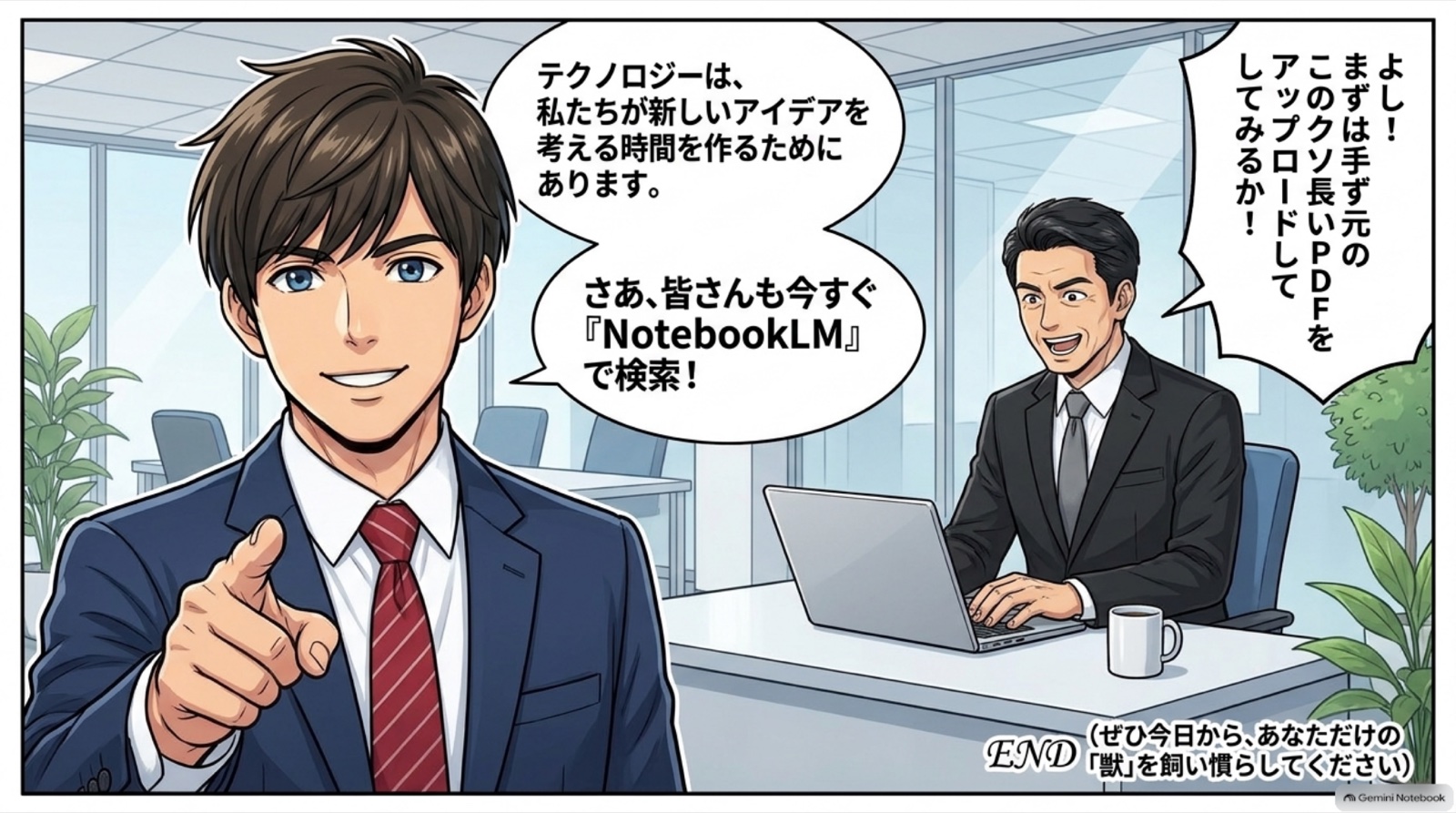 NotebookLMの基本操作 ビジネス漫画 13/13