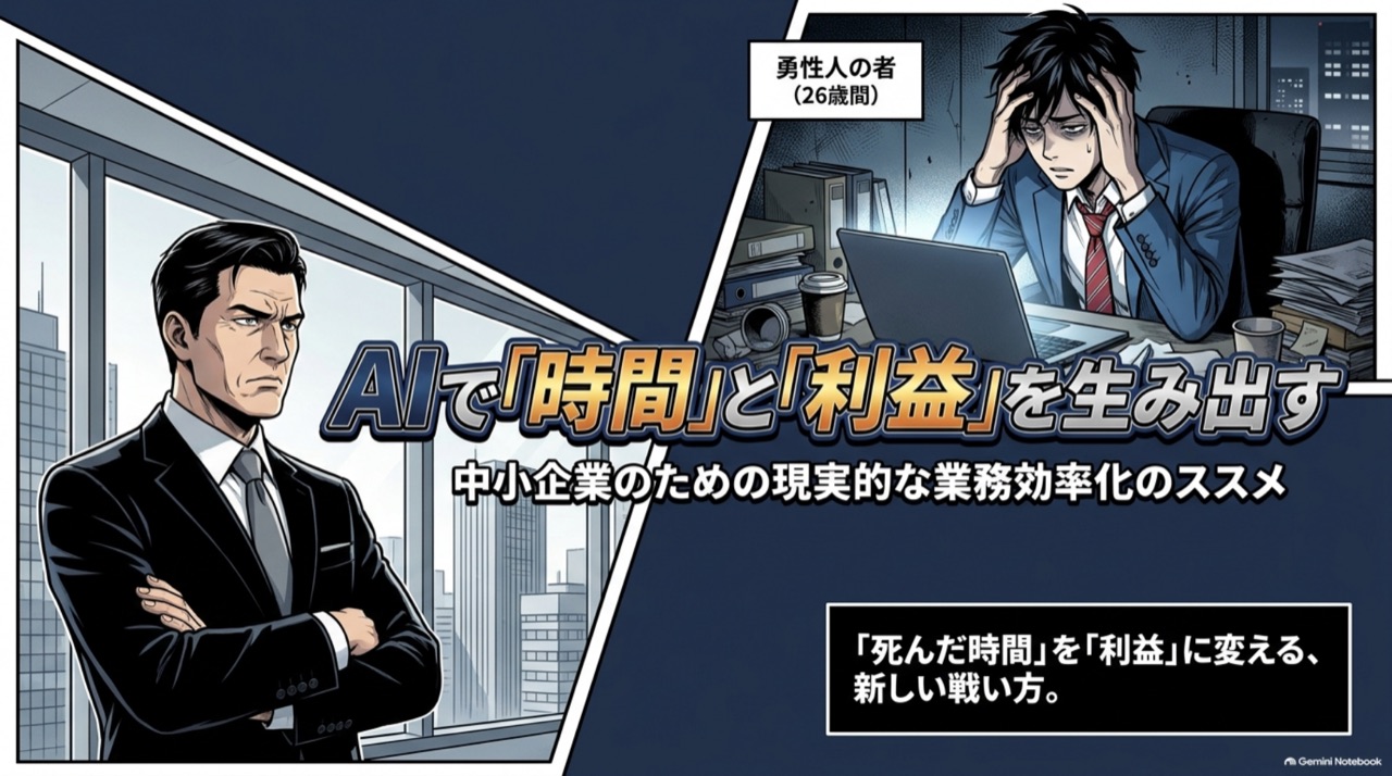 中小企業向けAI業務効率化の提案 ビジネス漫画 1/15