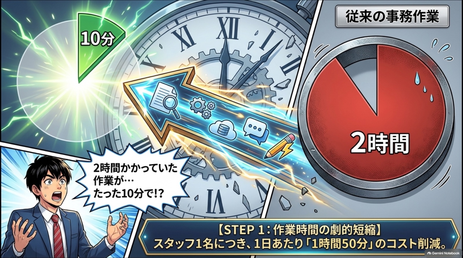 中小企業向けAI業務効率化の提案 ビジネス漫画 7/15