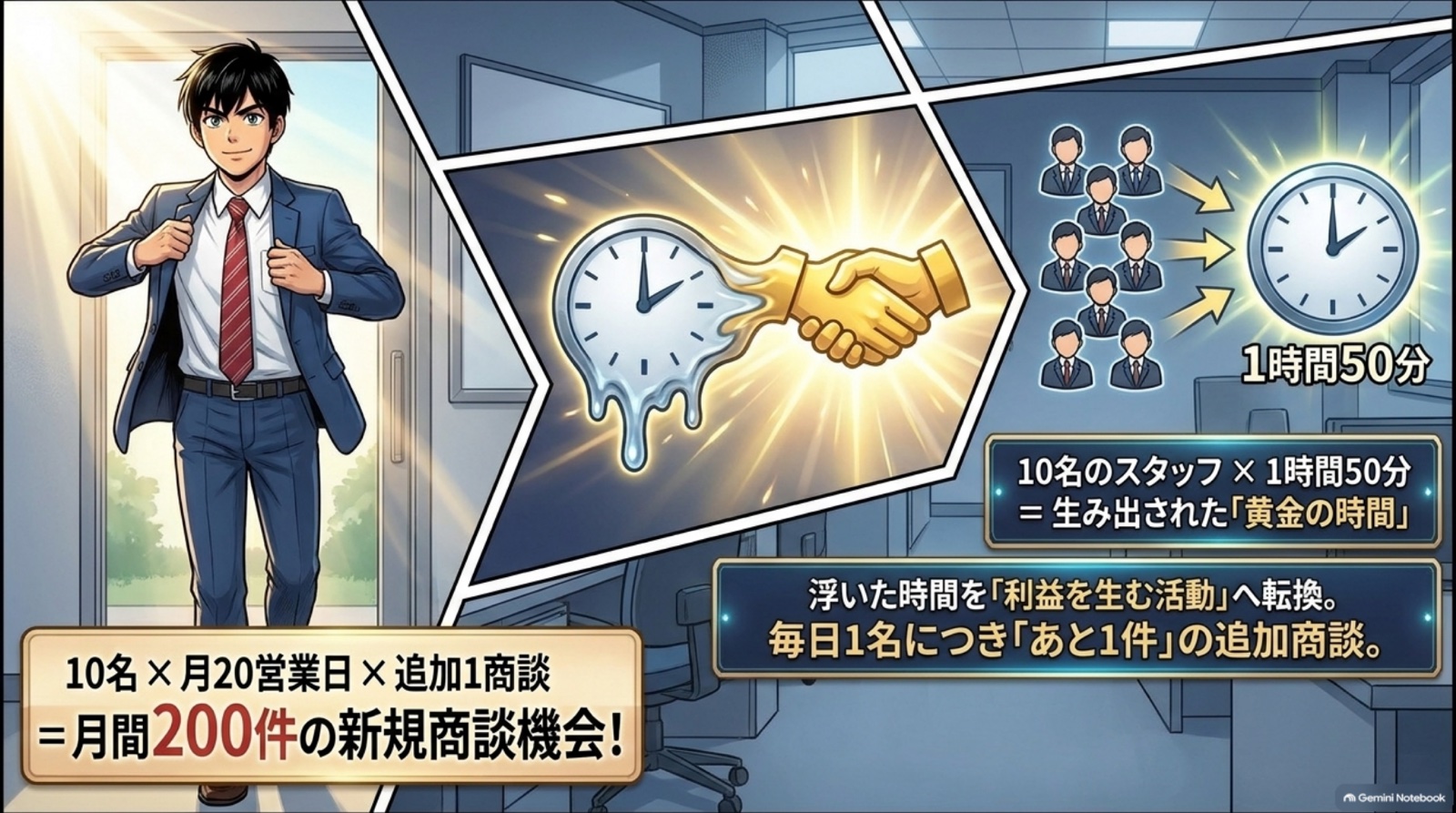 中小企業向けAI業務効率化の提案 ビジネス漫画 8/15