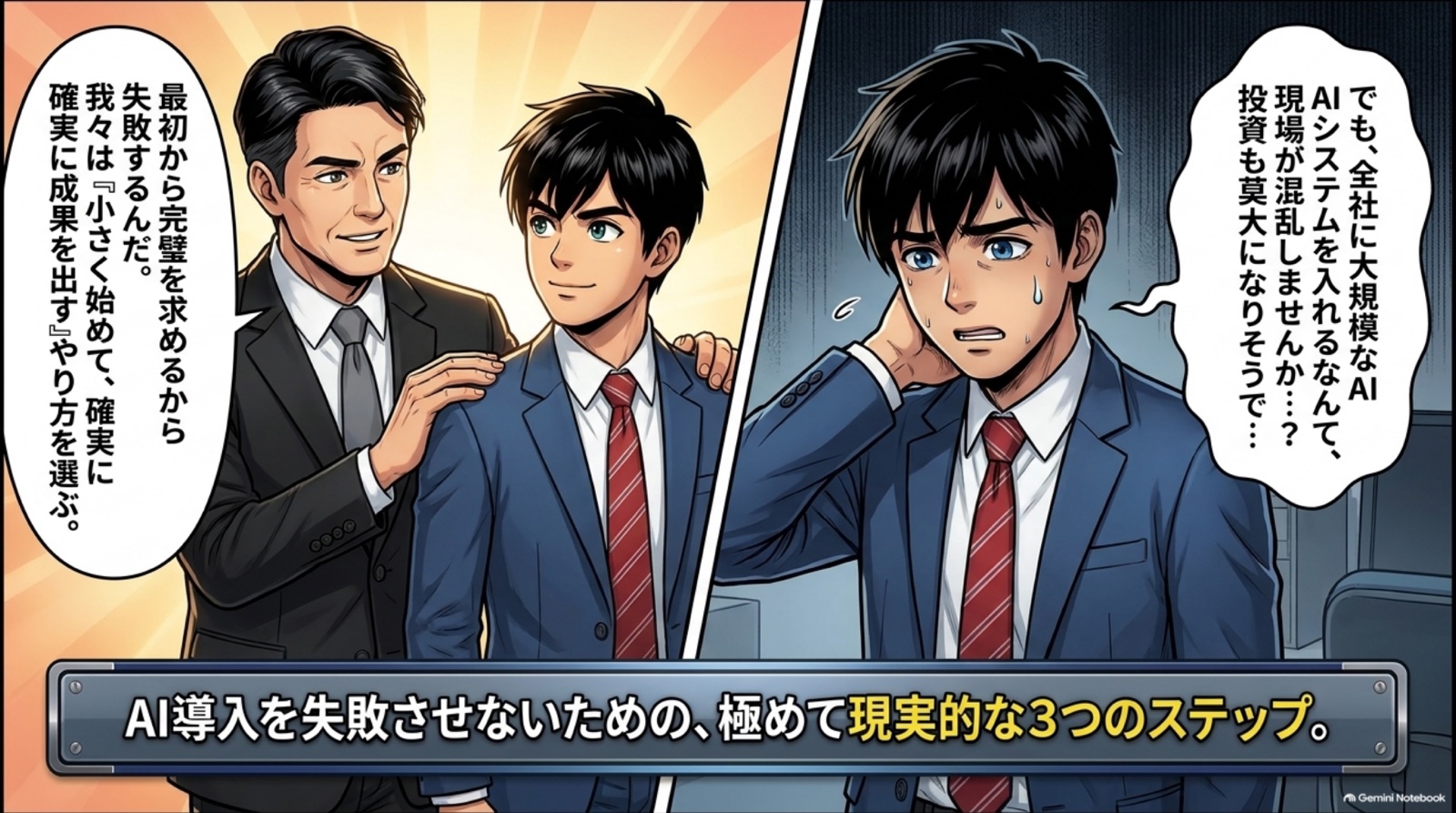 中小企業向けAI業務効率化の提案 ビジネス漫画 10/15