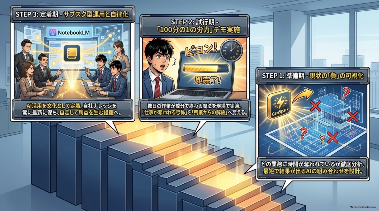 中小企業向けAI業務効率化の提案 ビジネス漫画 11/15