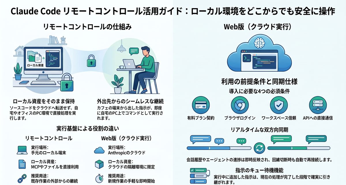 リモートコントロールの仕組みとWeb版の使い分け