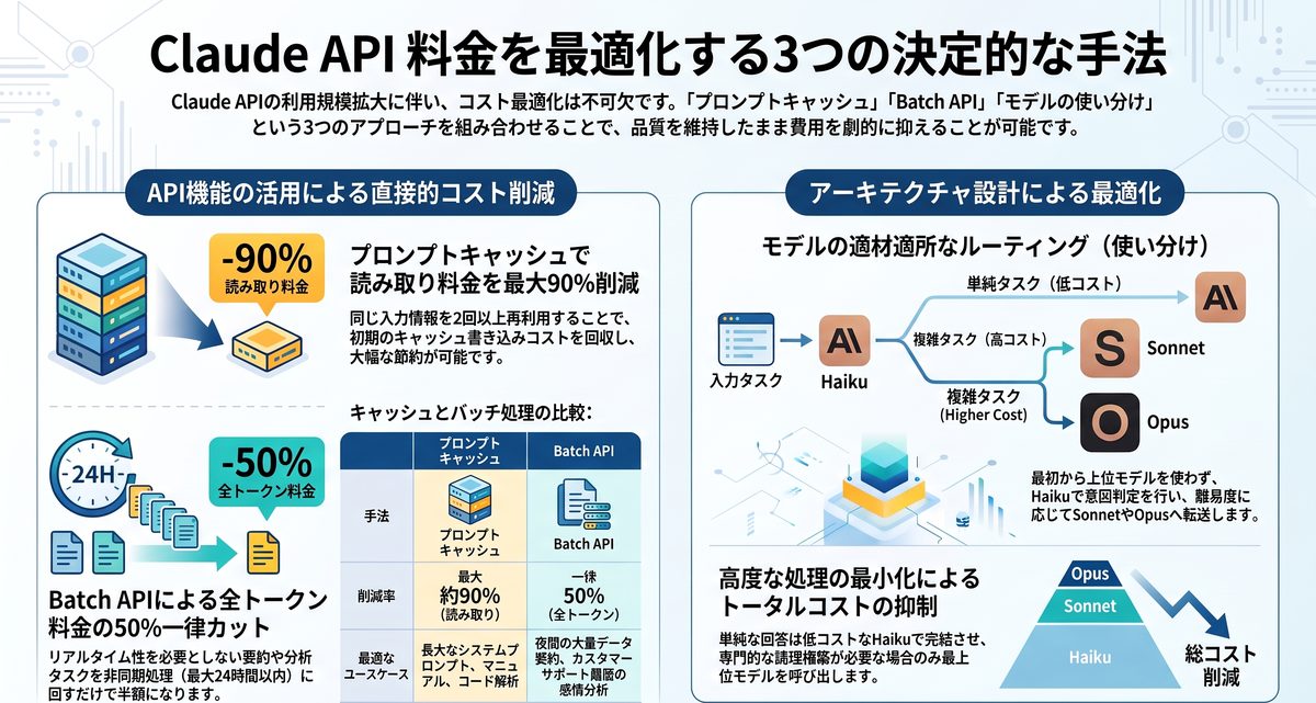 Claude APIの料金を抑える3つの方法