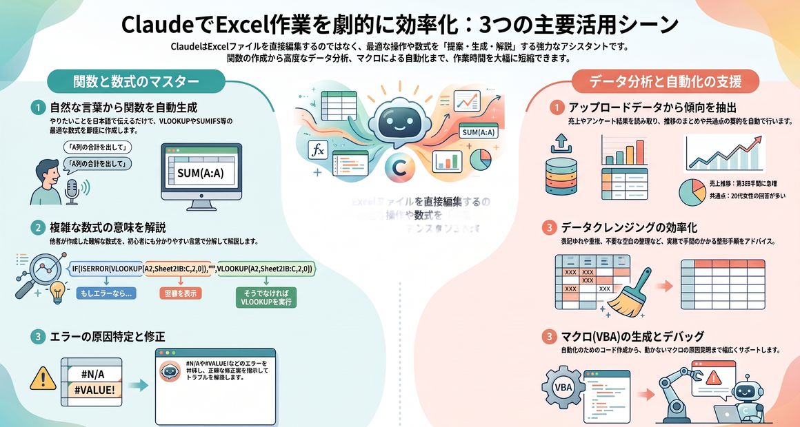 ClaudeはExcelで何ができる？主な活用シーン
