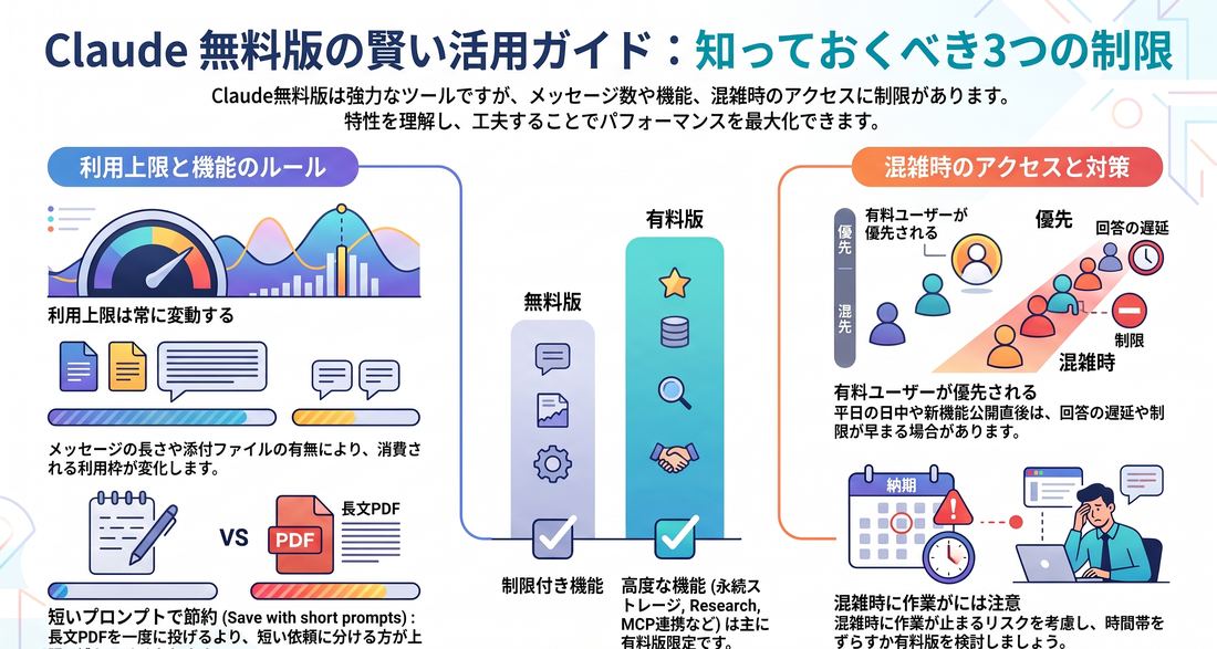Claude 無料版にはどんな制限があるのか？