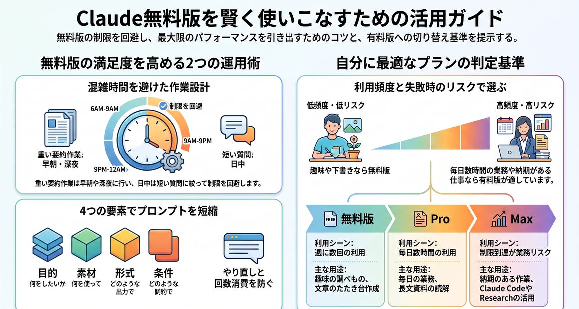 Claude 無料版を上手に使うコツは？