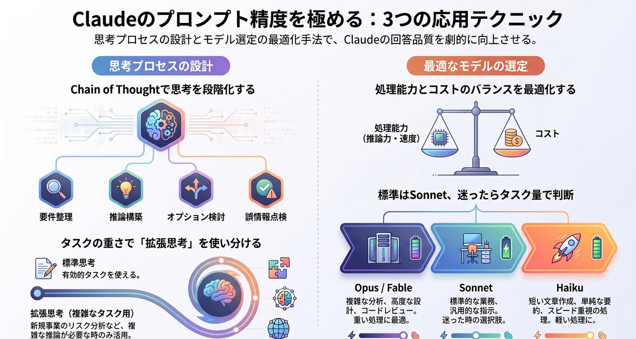 Claudeのプロンプト精度を上げる応用テクニックは?