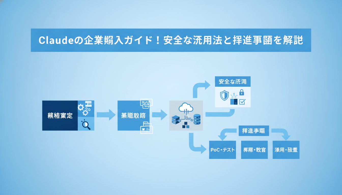 Claudeの企業導入ガイド！安全な活用法と推進手順を解説
