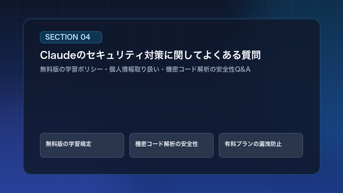 Claudeのセキュリティ対策に関してよくある質問
