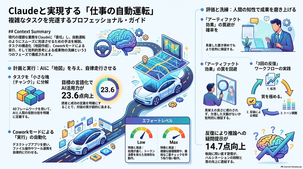 【ビジネス漫画】長いタスクを計画→実行させる のインフォグラフィック（2026-09-01_PM）
