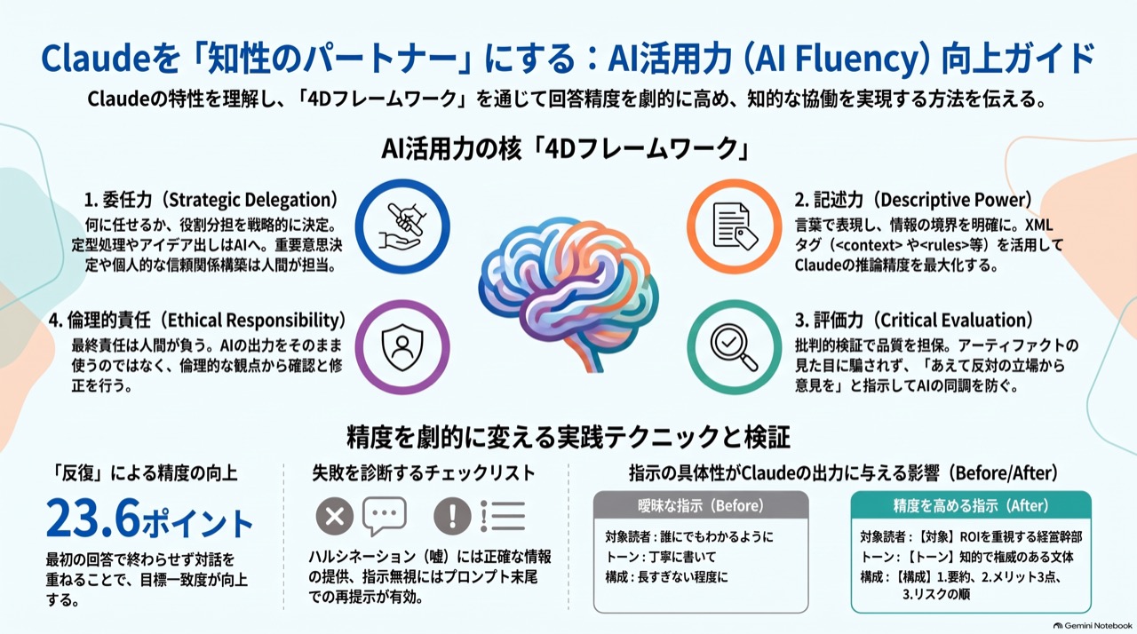 【ビジネス漫画】プロンプトのコツで精度を上げる のインフォグラフィック（2026-09-14_PM）